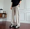 Pantalones finos de seda helada para hombre de verano, pantalones jogger transpirables de malla, pantalones largos casuales para hombre