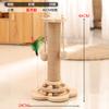 Rascador de sisal para gatos, duradero y no se deshilacha fácilmente, juguete para gatos para autoentretenimiento y alivio del aburrimiento, estructura vertical de madera maciza para trepar gatos, tabla rascadora de sisal para gatos