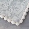 Conjunto de lujo de 4 piezas de terciopelo de leche tridimensional en relieve de grado A para maternidad, engrosado para abrigar en invierno, con ropa de cama de encaje con borlas