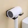 Secador de cabelo, rack, vaso sanitário não perfurado, suporte para secador de cabelo montado na parede, rack de armazenamento RAM para banheiro