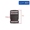 Suministro de fábrica accesorios para equipaje hebilla de plástico hebilla semicírculo pp 2-5 cm hebilla de plástico japonesa hebilla para bolsa mochila