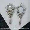 Estilo Retro Estrella Hueca Espejo Mágico Varita Colgante Encanto Pulsera de Cuentas DIY Collar Accesorios de Joyería de Aleación