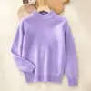 Suéter de lã 100% espessado para crianças, para meninos e meninas, blusa de base de tricô para crianças mais velhas e bebês, suéter quente