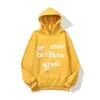 Em Estoque Outono/Inverno 2026 Novo Estilo Ins Hip-Hop Inspirado em Kanye Moletom com Capuz Unissex com Estampa de Letras em Espuma e Forro de Fleece