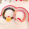 Anillo de pelo de peluche de color navideño, bonito muñeco de nieve con forma de estrella, cuerda de goma para el pelo para niñas, accesorios para el pelo para niños