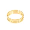 Anillo de Acero de Titanio de Moda para Hombre con Patrón de la Gran Muralla Par de Anillos de Acero Inoxidable Huecos Palindrómicos Geométricos Hip-Hop Joyería Estilo Minimalista