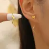 Pendientes Casuales de Nicho Elegantes con Hilo Ondulado y Borla, Corazón, Mariposa, Estrella, Hilo para Oreja, Pendientes Estilo Ins para Mujer