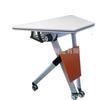 Mesa Plegable Hexagonal Combinada Mesa de Conferencias Desmontable Empalmable Tira Larga con Ruedas Sala de Entrenamiento Mesa y Sillas Trapezoidales Plegables