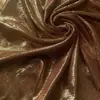 Tela Ribeteada Drapeada con Lámina Dorada de Spandex de Alta Elasticidad Vestido Brillante para Actuación en Escenario Tela Decorativa en Stock