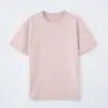 Novo produto de verão 230g camiseta masculina de algodão puro de manga curta, corte solto, design de ombro regular, camiseta lisa básica, manga curta personalizada transfronteiriça