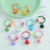 Llavero de campana colorido estilo Ins con cuentas de letras en inglés, accesorio para manualidades, colgante fresco y simple