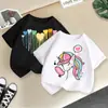 Camisetas de Manga Corta con Cuello Redondo para Niños y Niñas, Estilo Nuevo 2026 Transfronterizo, Tops de Algodón con Estampado de Dibujos Animados de Moda, Tendencia en Ropa Infantil de Media Manga