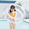 Flotador de natación con lentejuelas, anillo flotante engrosado de PVC para parque acuático, adulto femenino, 110 cm, boya salvavidas inflable