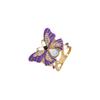 Nuevo Anillo/Pañuelo Decorativo de Moda de Nicho con Hebilla Adornada con Mariposas y Pedrería, Accesorios Versátiles de Moda de Lujo Ligero al por Mayor