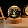 Bola de Cristal Luminosa del Sistema Solar con Grabado Interior, Adorno de Luz Nocturna de Escritorio, Bola de Cristal, Decoración Transfronteriza, Regalo de Cumpleaños