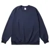 Nueva Sudadera de Otoño de Seda de Leche de 300 g con Cuello Redondo para Hombre, Marca de Moda, Algodón Puro, Color Sólido, Corte Holgado, Uniforme de Clase, Chaqueta Estampada por Transferencia de Calor