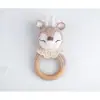 Juguetes de Grado Alimenticio para Bebés Transfronterizos Sonajeros de Animales Hechos a Mano Sonajeros de Mano para Aliviar la Dentición del Bebé Regalo