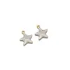 Colgante de Estrella de Cinco Puntas de Acero Inoxidable Europeo y Americano Colgante de Goteo de Aceite de Doble Cara DIY Versátil Accesorios para Collares Pendientes Joyería Venta al por Mayor