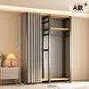 Arara de Roupas, Arara de Chão para Quarto, Arara Integrada para Closet Aberto, Unidade de Prateleira de Metal, Pode Ser Combinada com um Guarda-Roupa