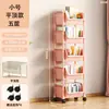 Estante de Almacenamiento de Gran Capacidad, Carrito Móvil de Múltiples Niveles para Snacks de Dormitorio, Estante de Cocina para Frutas y Verduras con Ruedas, Organizador de Libros para Sala de Estar