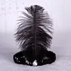 En stock Adorno para la cabeza de plumas de avestruz Diadema de lentejuelas y diamantes Accesorios para actuación india Diadema infantil Diadema de plumas coloridas