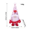 Decoração de Natal de Boneca Lantejoula de Novo Produto Transfronteiriça Árvore de Natal de Tricô Chapéu de Coração Ornamentos de Papai Noel Sem Rosto para Festas