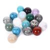 Bola de cristal natural de 20 mm, piedra arcoíris, piedra de ojo de tigre, bola redonda, adorno de matriz de siete estrellas, muestra de enseñanza científica popular para niños, transfronterizo