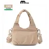 Bolso de Hombro de Mano para Mujer, Bolso de Hombro Suave Fruncido, Bolso tipo Concha de Gran Capacidad, Bolso de Nicho para Mamá Viajera, Logo Personalizado