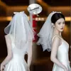 Velo de Novia y Tocados, Accesorios para Fotos de Boda Súper de Ensueño, Velos de Boda Largos y Cortos Estilo Rústico, Velos Pequeños Sencillos para Registro de Matrimonio, Boda