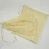 Bolsa de Malla de Algodón Puro para Verduras Cuadrícula Cuadrada de Algodón Blanco Malla Bolsa de Compras de Gran Capacidad Cierre de Cordón Bisel Ecológica Malla para Frutas