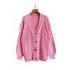 Cárdigan de Punto de Manga Farol de Exportación Transfronteriza para Mujer 2025 Otoño Europeo y Americano Nuevo Suelto Cuello en V Sexy Chaqueta Suéter