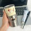 Vaso para Enjuague Bucal de Cachorro Salchicha Lindo Hecho en Casa, Vaso para Cepillo de Dientes de Dibujos Animados de Pareja de Aspecto Elegante para el Hogar, Vaso de Acero Inoxidable y Utensilios para Dientes