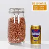 Potes Selados Atacado, Potes de Vidro Transparentes com Tampa de Encaixe, Potes para Conservas de Vinho, Potes para Armazenamento de Chá e Alimentos, Garrafas para Conservas