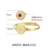 Anillo de Hebilla Pequeña Ping An Retro Hebilla de Anillo para Mujer DIY Cuentas de Ábaco Cera de Abeja Esmeralda Anillo Cubo Vacío Accesorios