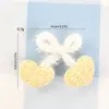 Nuevo Pasador de Pelo con Lazo de Corazón Dulce y Femenino Pasador de Pelo con Lazo Accesorios de Ambiente DIY