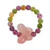 Anillo de Mariposa con Perlas de Gelatina de Lichi If You Bloom - Anillo de Mujer de Gama Alta de Nicho para Uso Diario en Estilo Antiguo