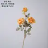 3 Cabeças de Rosas Secas Artificiais Fabricante de Flores Artificiais Transfronteiriço Flores Artificiais Plantas Verdes Atacado Decoração de Casamento Artesanato Estilo Ins