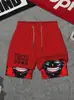 Pantalones de Cinco Puntos 2025 Estilo Europeo y Americano para Hombre Doble Capa Degradado Pantalones de Playa Shorts Casuales Moda Tendencia Corte Holgado
