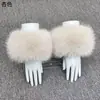 Punho de Manga Mao Mao Espesso de Inverno Imitação de Pelo de Raposa Guaxinim Pelo de Coelho Punho de Pulso Luvas de Pelúcia Anel Roupas Femininas