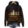 Suéter de Halloween Venta Caliente Transfronteriza Mujer Primavera Nuevo Estampado Chaqueta Casual Tendencia Sudadera con Capucha Mujer Al por Mayor