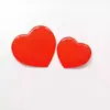 Broche de Bandeira Nacional, Broche de Feriado, Broche de Coração com Bandeira Amor, Broche em Formato de Coração, Broche de Coração Vermelho
