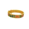 Tienda de oro con nuevo brazalete de color esmalte chino para mujer, brazalete con hebilla de estilo retro de corte, joyería hueca de seda