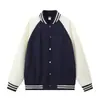 Chaqueta de Béisbol de Algodón Cómoda Holgada Bloque de Color Manga Raglán Botones Chaqueta Deportiva para Exteriores Chaqueta de Béisbol Fábrica Personalizada