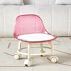 Taburete Pequeño de Acrílico con Ruedas Taburete Bajo Doméstico Rueda Universal Silenciosa Silla Pequeña Silla Móvil para Niños Pequeños con Respaldo