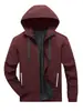 Chaqueta abrigo con capucha para hombre, deportiva, para exteriores, cuello alto, casual, holgada, versátil, moderna, básica