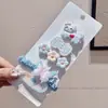 Acessórios de Cabelo Infantis Coreanos Doces de Primavera e Outono com Franja Lateral Presilha Bico de Pato Laço Fofo Xadrez Título Suit