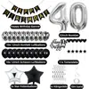 El Juego de Globos Más Vendido de Amazon Negro y Plateado Estilo Ins para el 22º Cumpleaños para Niños Fondo de Atmósfera para la Ceremonia de Mayoría de Edad