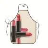 Delantal de Peluquería Transfronterizo, Delantal Anti-Suciedad para Artista de Pestañas y Uñas, Delantal de Cocina, Delantal Personalizado de Moda con Estampado de Labial