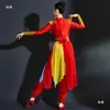 Figurinos de Performance de Dança Yangko para Mulheres de Meia-Idade e Idosas, Figurinos Festivos de Bateria, Figurinos de Performance com Tambor de Cintura e Gongo, Figurinos de Dança com Leque