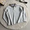 Camisa polo de manga larga con patchwork de espiga de otoño estilo old money para hombre y mujer, top de aire retro americano de alta gama